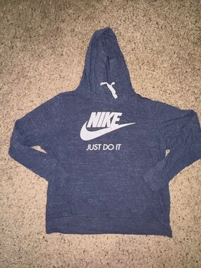 Nike Heather Navy Cotton-Blend Sweatshirt Thin Material size 1X